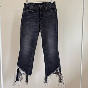 R13 Distressed Black Jeans for Women